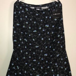 Sag Harbor Black with Blue Floral Design Skirt